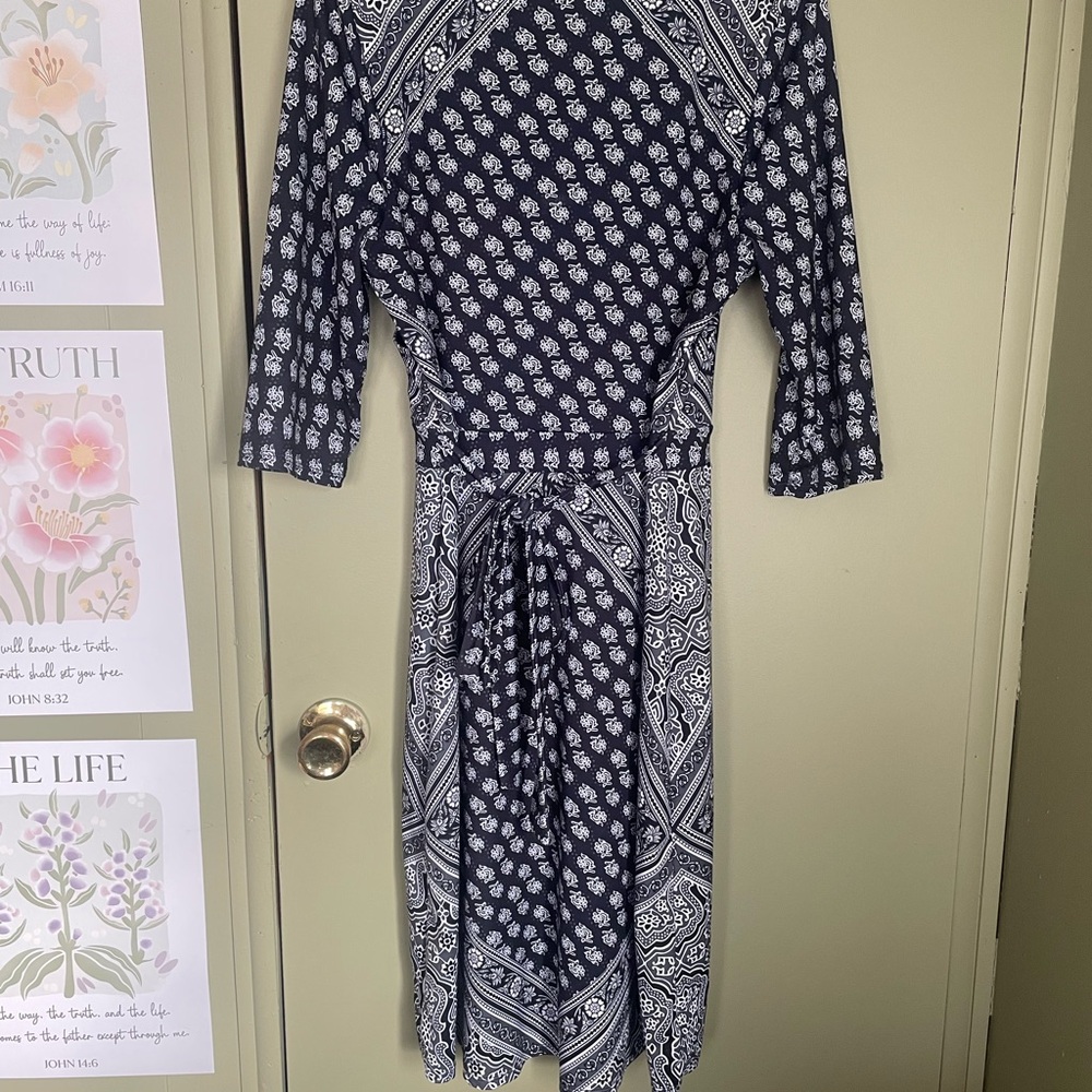 prAna Belladonna faux wrap dress Sz L - Picture 6 of 9
